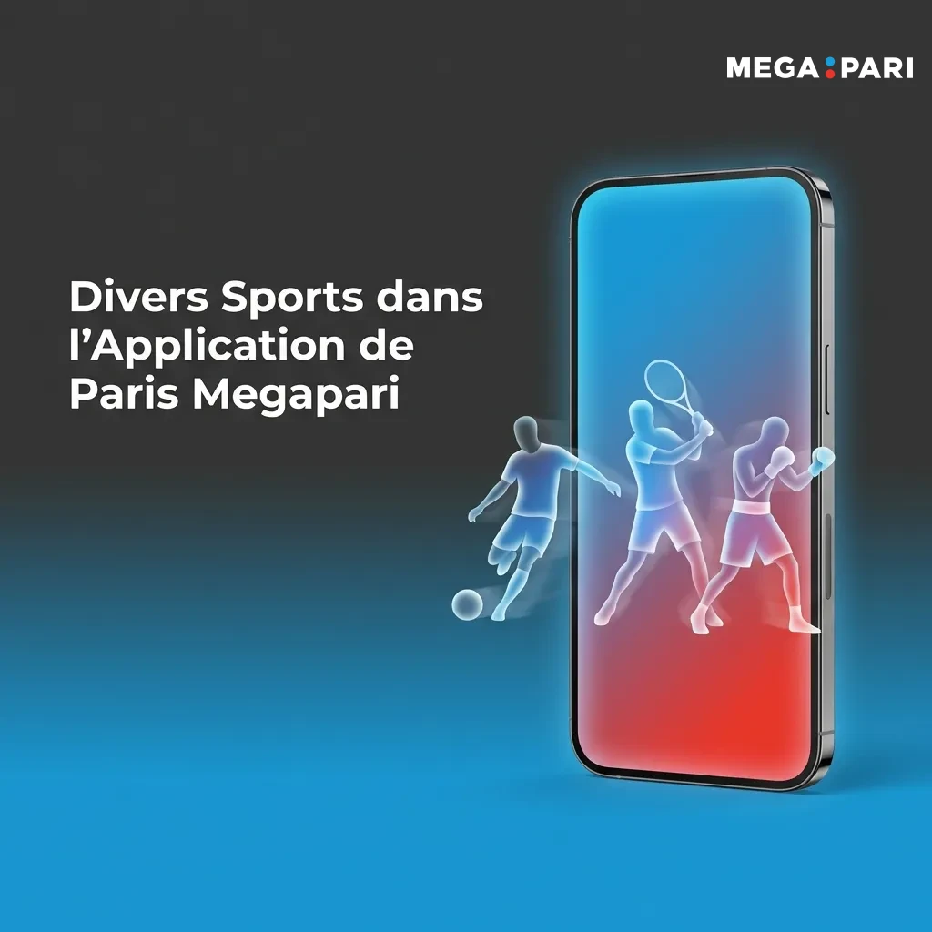 Megapari sports betting app interface showing multiple sports options including football, basketball, tennis, and esports