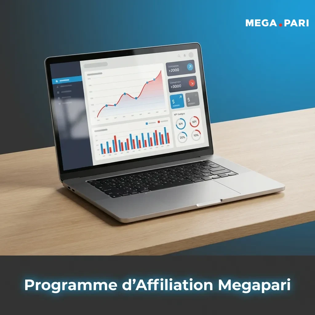 Megapari affiliate program dashboard showing commission rates, tracking links, and real-time statistics for partners