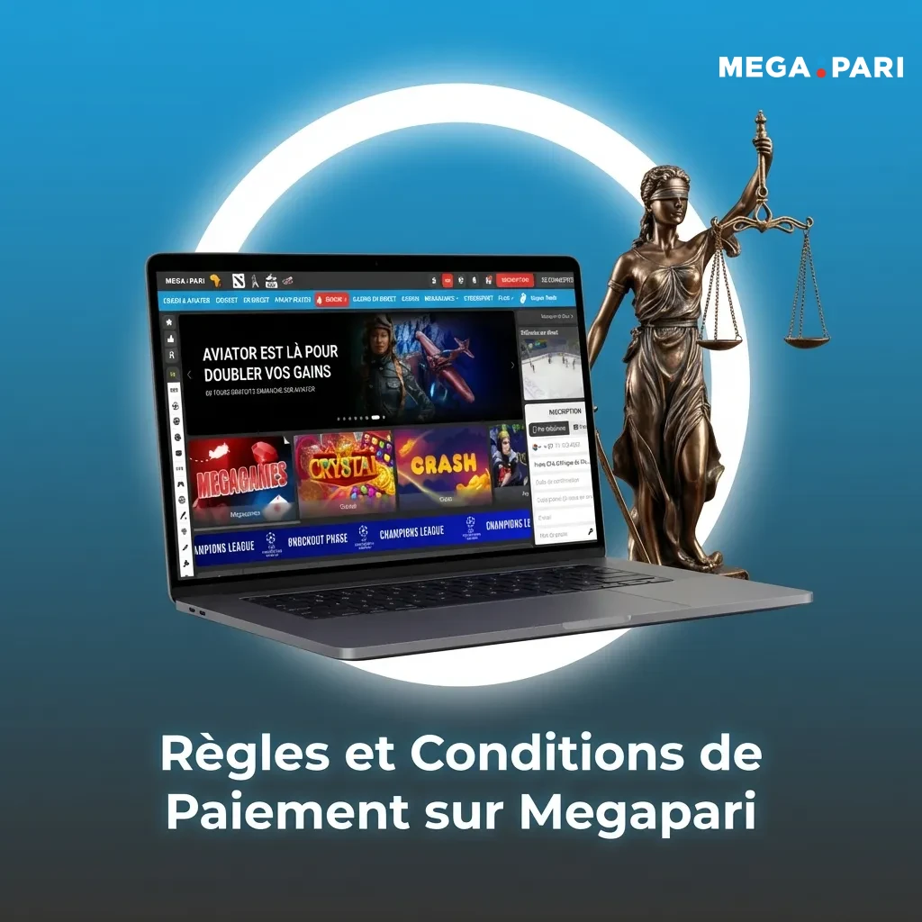 Megapari payment rules showing account verification, withdrawal methods, bonus conditions, and transaction limits.