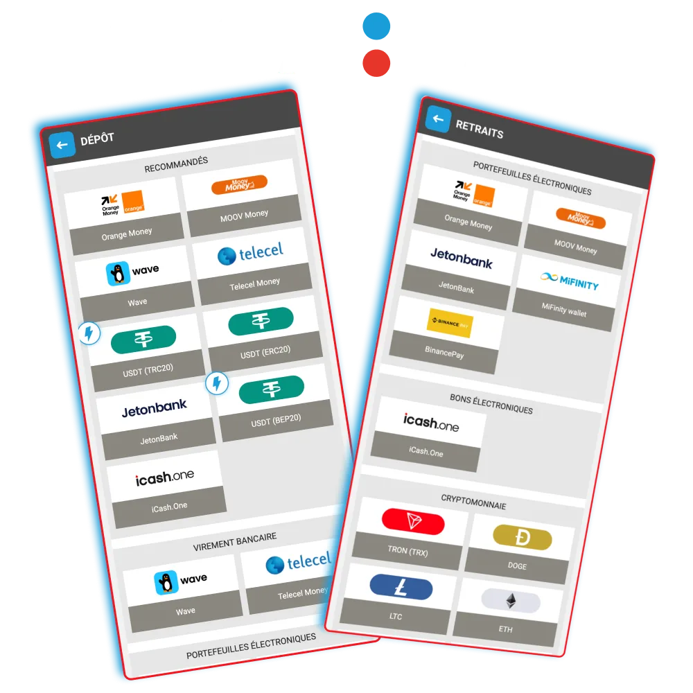 Megapari Burkina Faso propose plus de 200 méthodes de paiement.