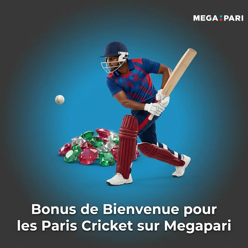 Bonus de bienvenue Megapari 200% jusqu'à 984 000 XOF avec 150 tours gratuits pour paris cricket